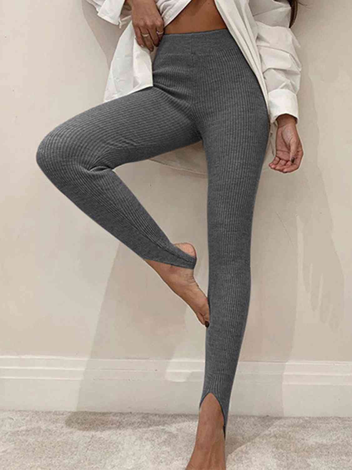 swvws Ribbed Mid Waist Leggings