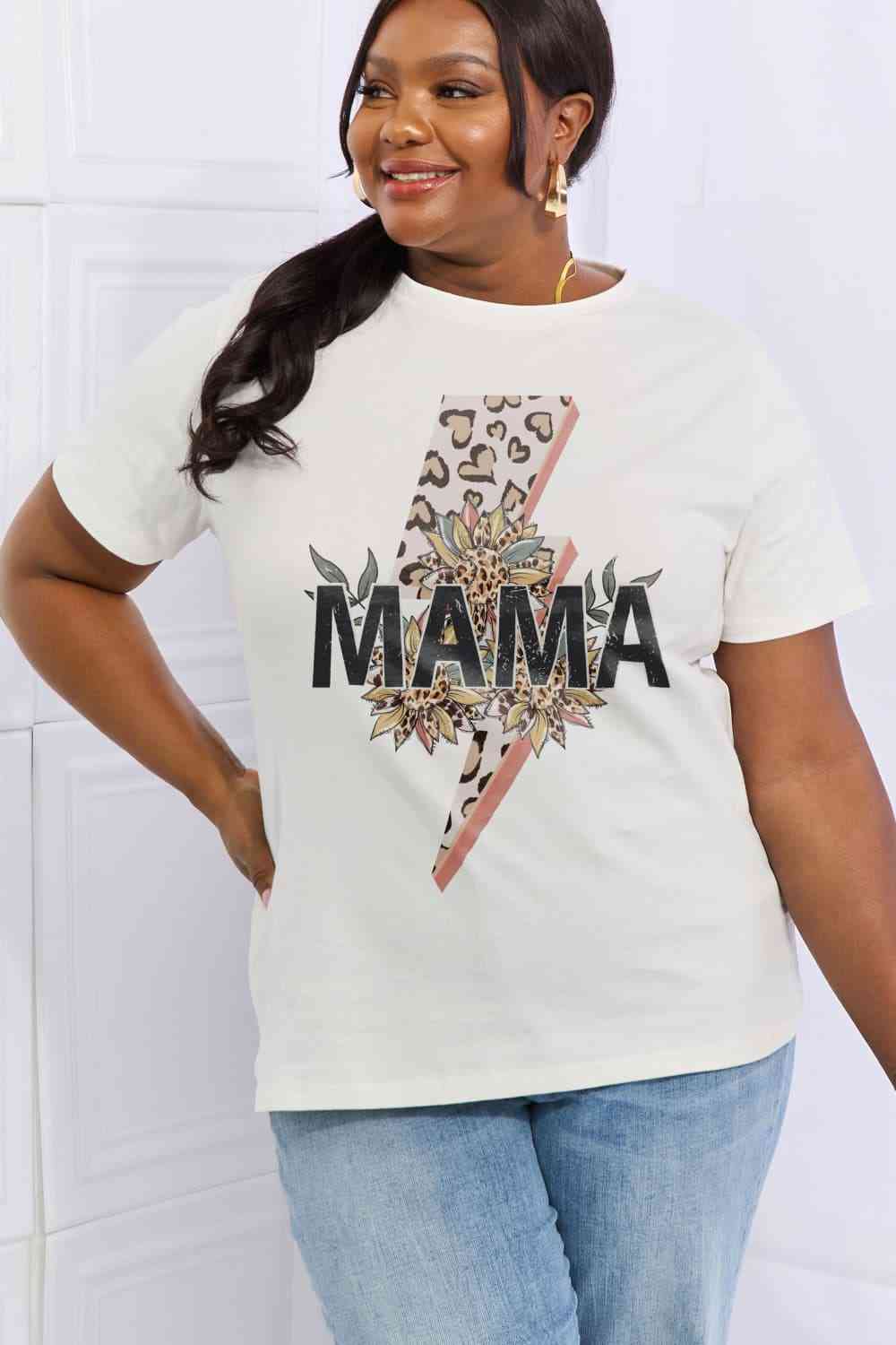 swvws Simply Love Full Size MAMA Graphic Cotton Tee