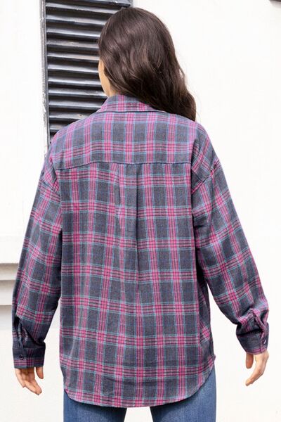 swvws Plaid Button Up Long Sleeve Shirt