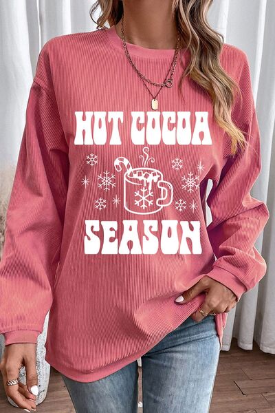 swvws HOT COCOA SEASON Round Neck Sweatshirt