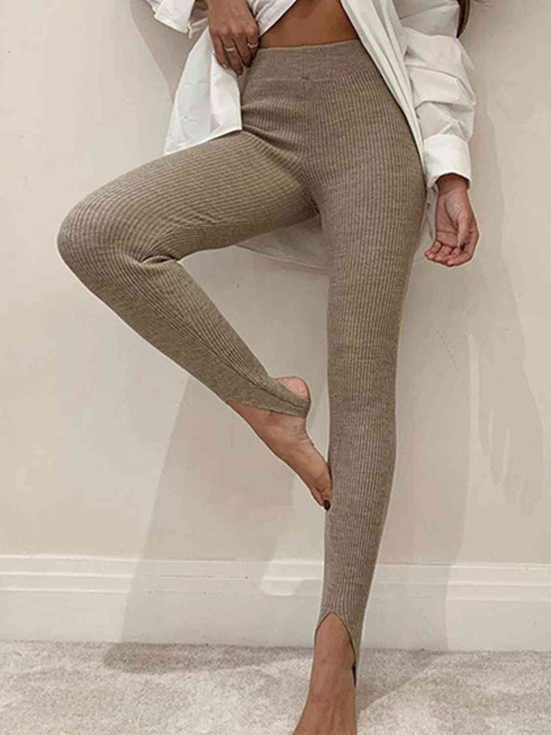 swvws Ribbed Mid Waist Leggings