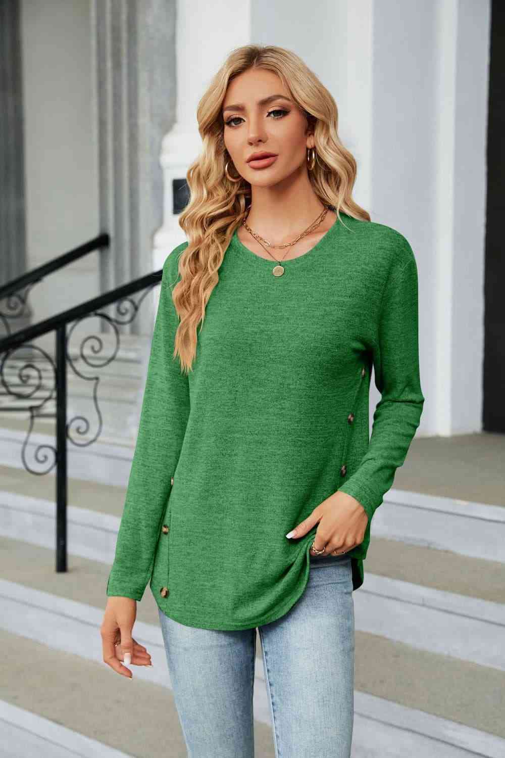 swvws Round Neck Long Sleeve T-Shirt