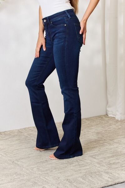 swvws Kancan Full Size Mid Rise Flare Jeans