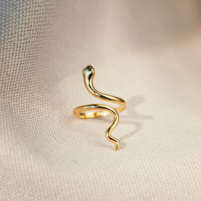 swvws Snake Shape 18K Gold-Plated Bypass Ring