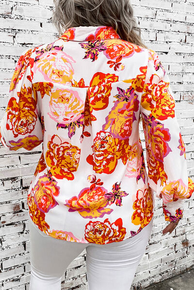 swvws Plus Size Printed Long Sleeve Shirt