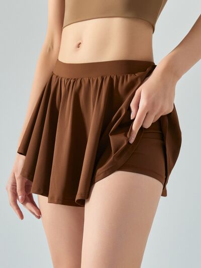 swvws Elastic Waist Mini Active Skirt