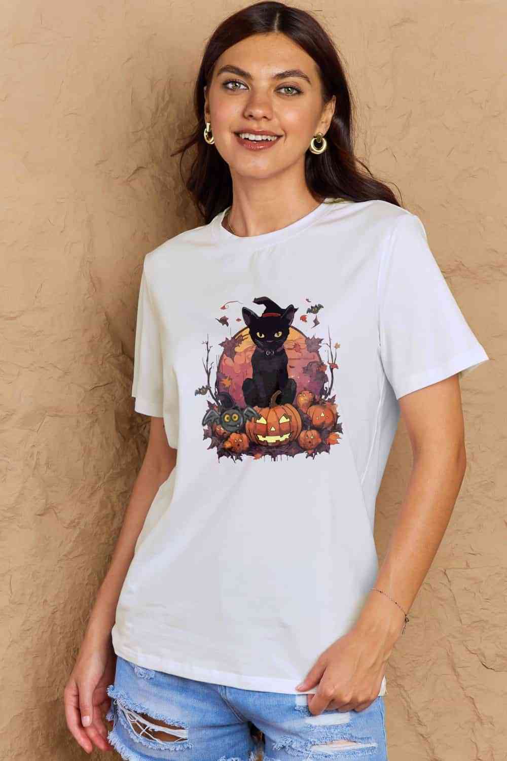 swvws Simply Love Full Size Halloween Theme Graphic T-Shirt