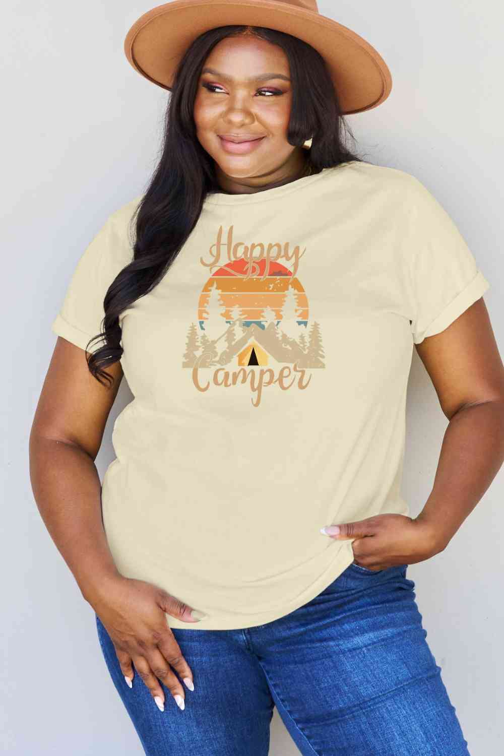 swvws Simply Love Full Size HAPPY CAMPER Graphic T-Shirt