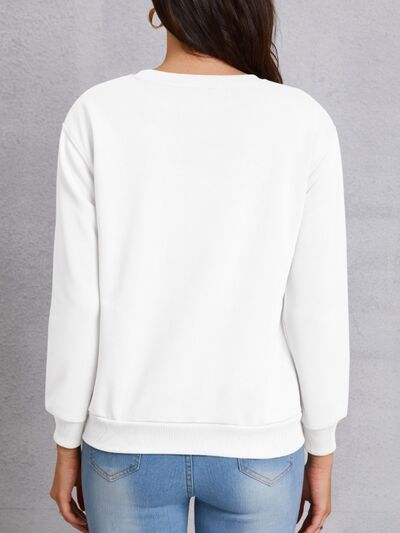 swvws HONKY TONK ANGEL Round Neck Dropped Shoulder Sweatshirt