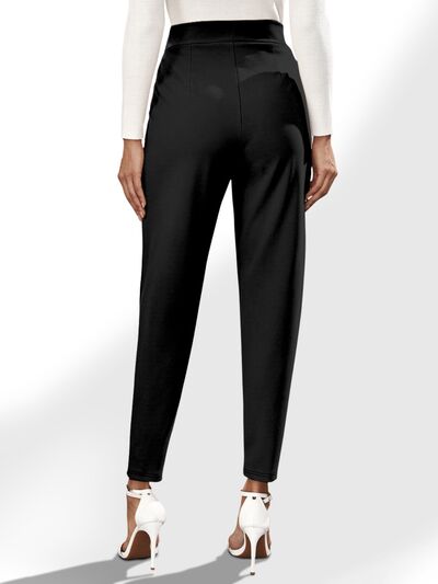 swvws High Waist Straight Pants with Pockets