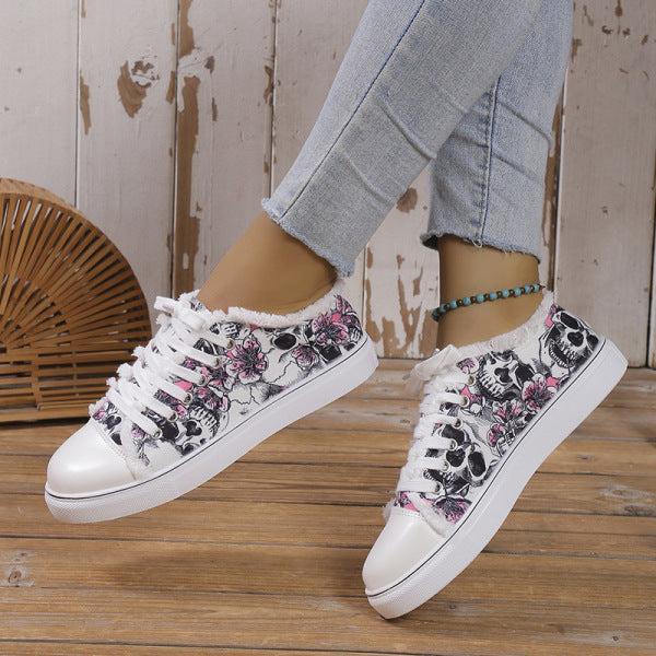 swvws - Halloween Yellow Casual Daily Patchwork Printing Round Comfortable Shoes