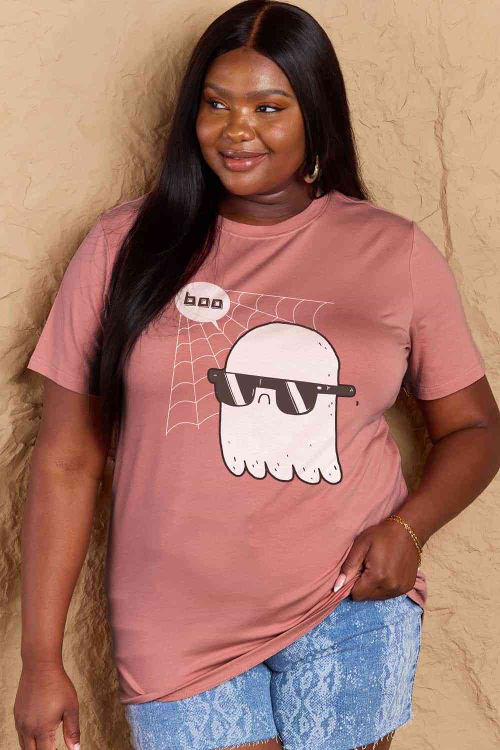 swvws Simply Love Full Size BOO Graphic Cotton T-Shirt