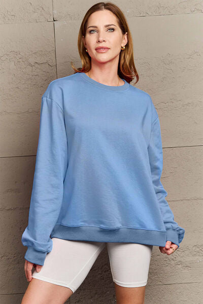 swvws Simply Love Full Size ENJOY THE LITTLE THINGS Round Neck Sweatshirt