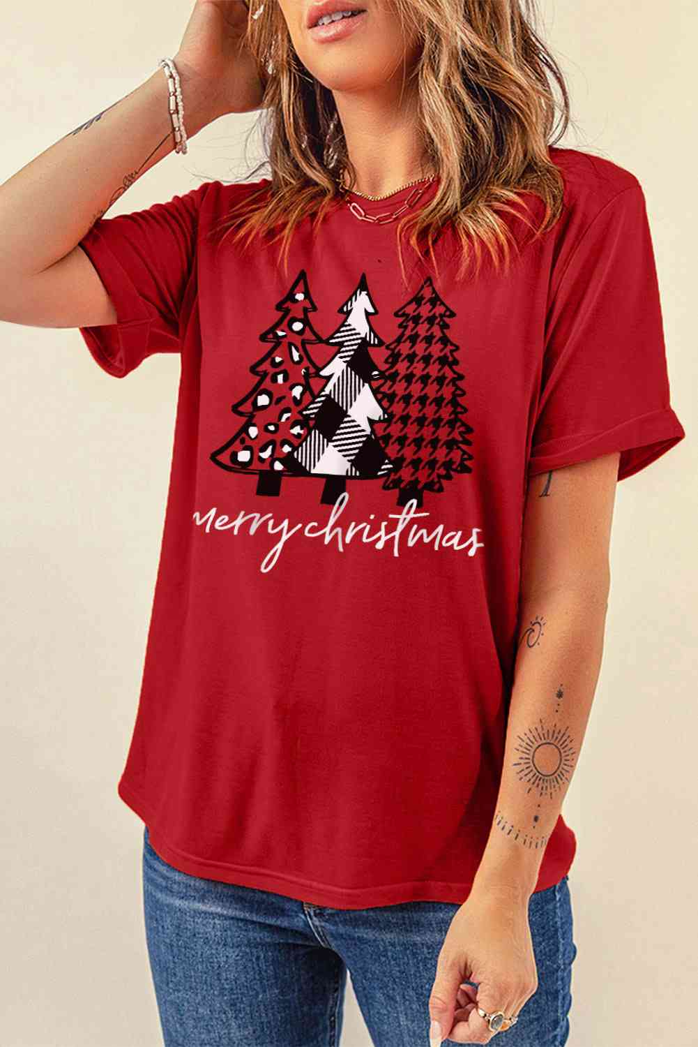 swvws MERRY CHRISTMAS Graphic T-Shirt