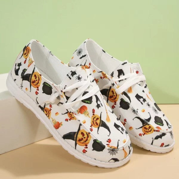 swvws - White Casual Patchwork Printing Round Comfortable Out Door Shoes