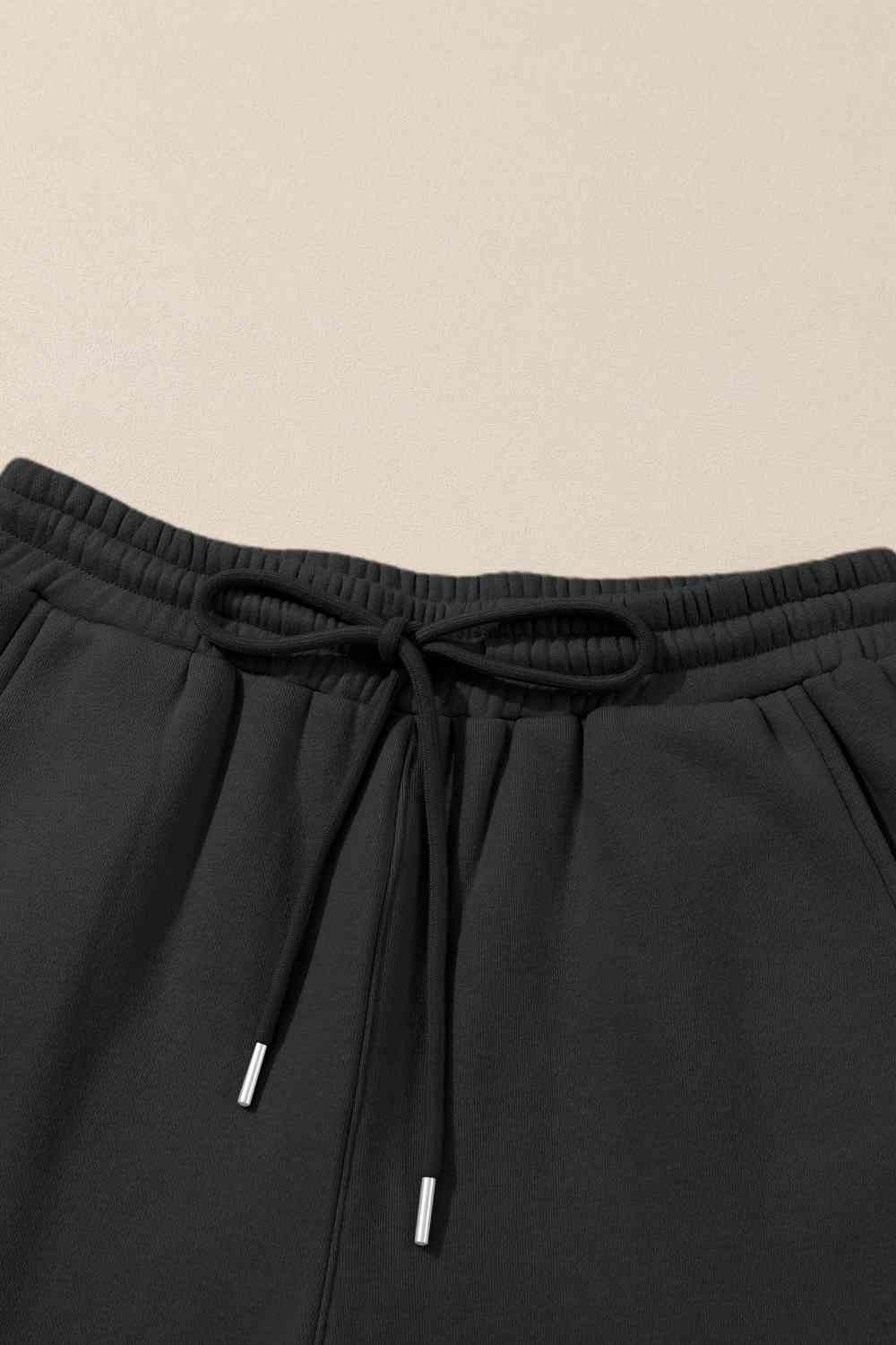 swvws Drawstring Straight Pants with Pockets