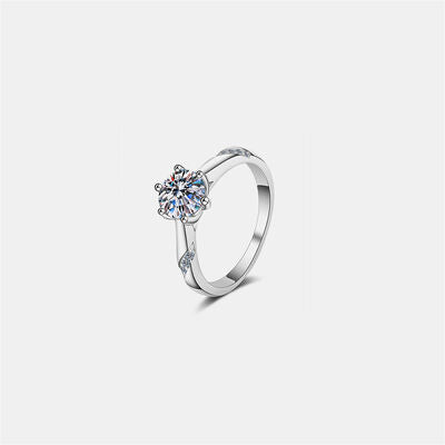 swvws 1 Carat Moissanite 925 Sterling Silver Ring