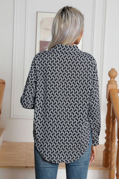 swvws Printed Buttoned Long Sleeve Shirt