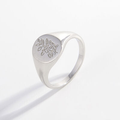 swvws 925 Sterling Silver Signet Ring