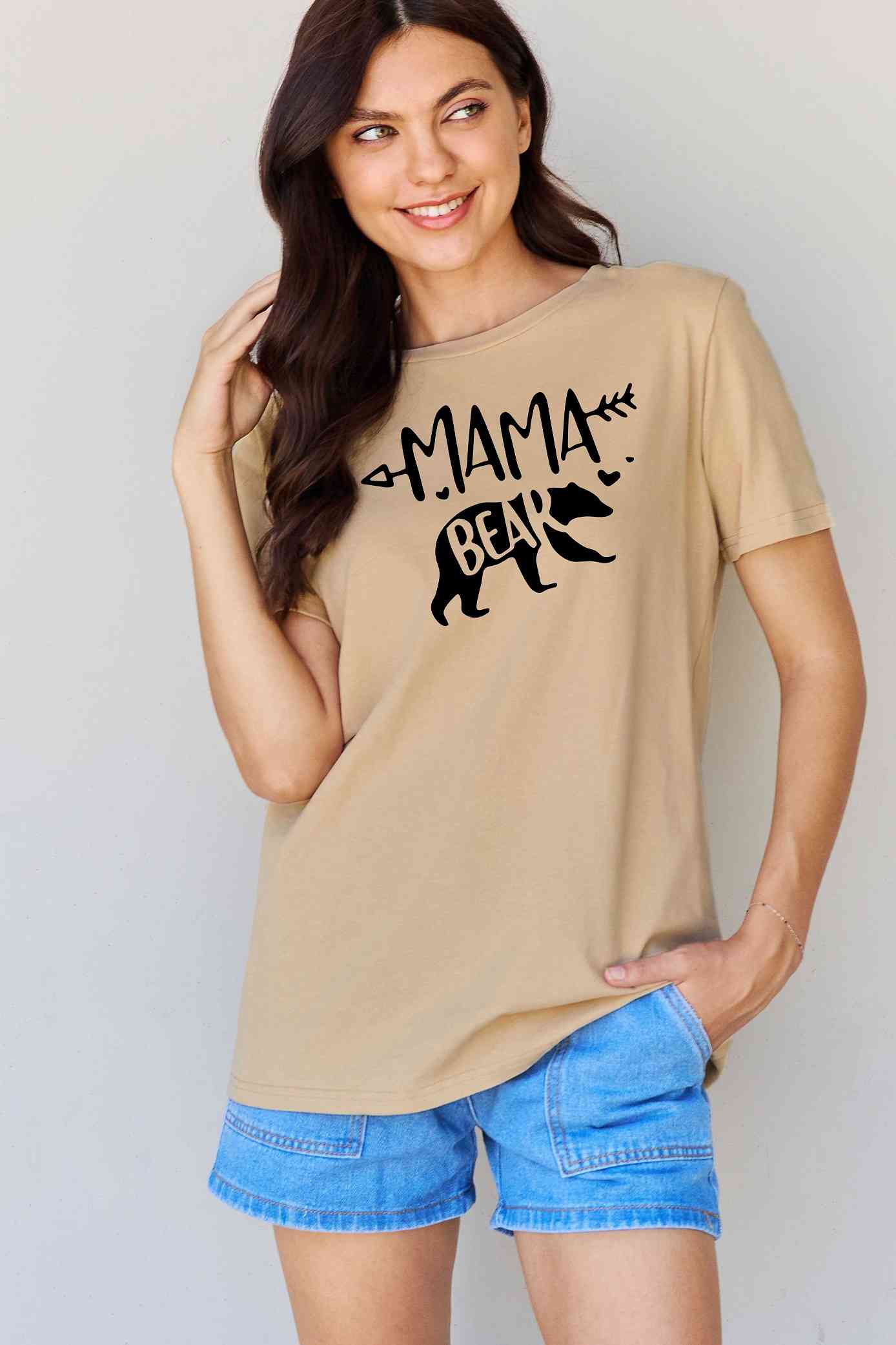 swvws Simply Love Full Size MAMA BEAR Graphic Cotton T-Shirt