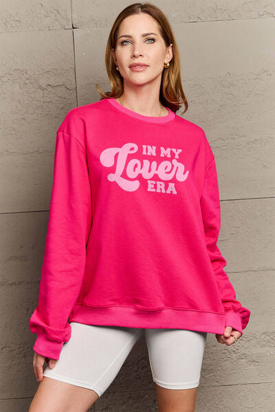 swvws Simply Love Full Size IN MY LOVER ERA Round Neck Sweatshirt