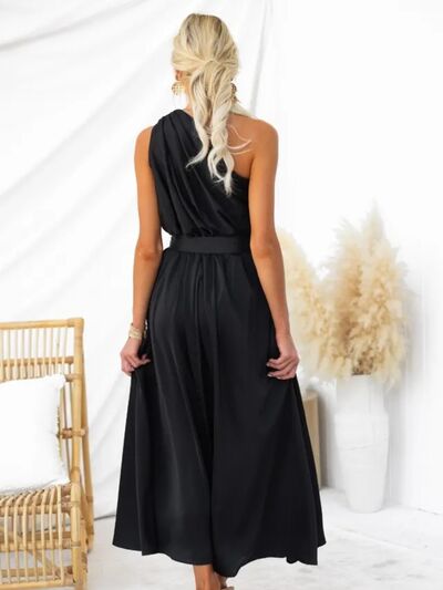 swvws Ruched One Shoulder Dress