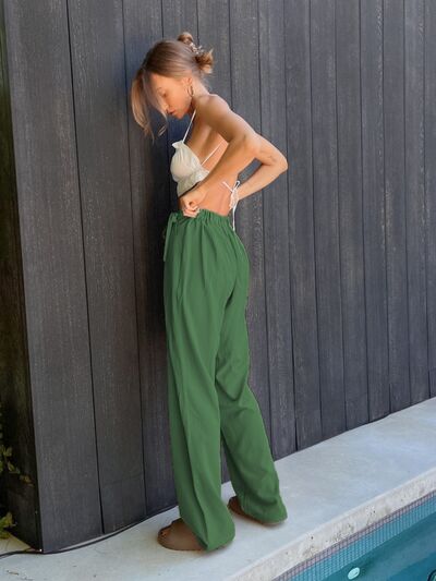 swvws Tied High Waist Wide Leg Pants