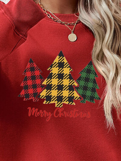 swvws MERRY CHRISTMAS Dropped Shoulder Sweatshirt