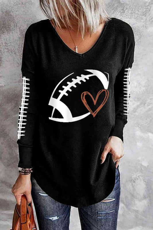 swvws Football Graphic Long Sleeve T-Shirt