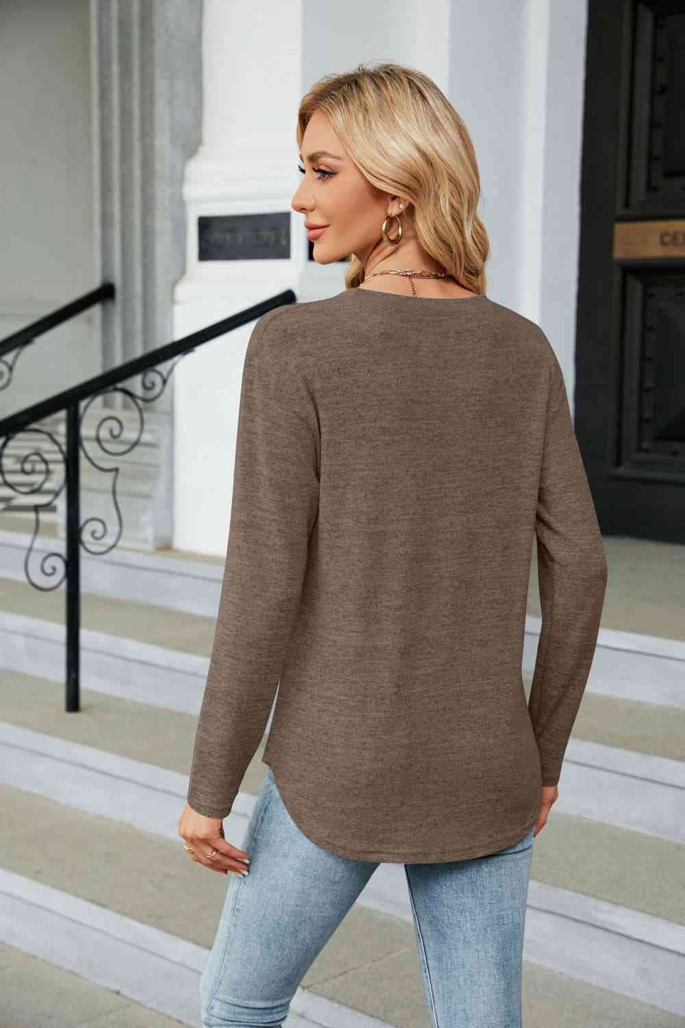 swvws Round Neck Long Sleeve T-Shirt