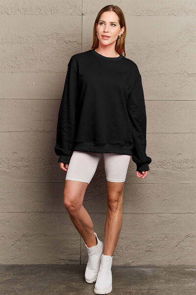 swvws Simply Love Full Size IF I'M TOO MUCH THEN GO FIND LESS Round Neck Sweatshirt