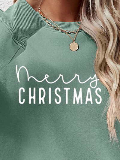 swvws MERRY CHRISTMAS Dropped Shoulder Sweatshirt