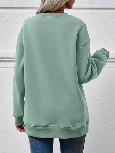 swvws MERRY CHRISTMAS Dropped Shoulder Sweatshirt