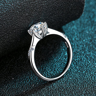 swvws 1 Carat Moissanite 925 Sterling Silver Ring