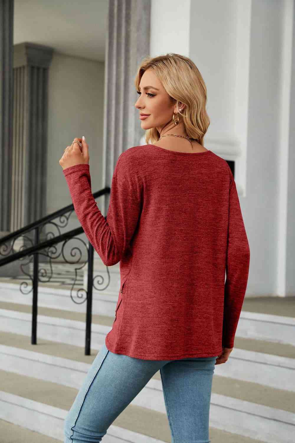 swvws Round Neck Long Sleeve T-Shirt