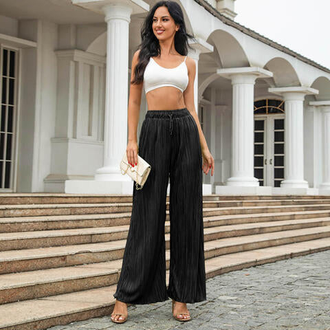 swvws Drawstring Wide Leg Pants