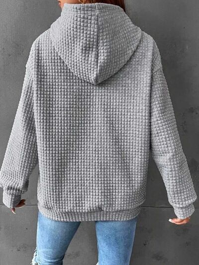 swvws Full Size 2024 HAPPY NEW YEAR Waffle-Knit Hoodie