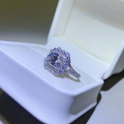 swvws 1 Carat Moissanite 925 Sterling Silver Ring