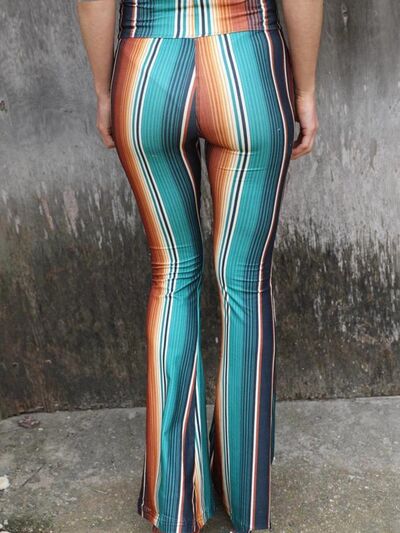 swvws High Waist Striped Bootcut Pants