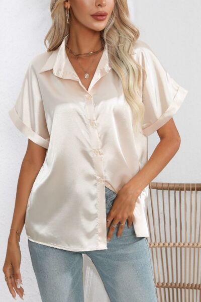 swvws Collared Neck Short Sleeve Shirt