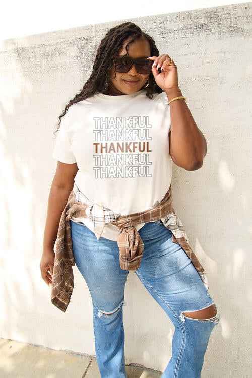 swvws Simply Love Full Size THANKFUL Short Sleeve T-Shirt