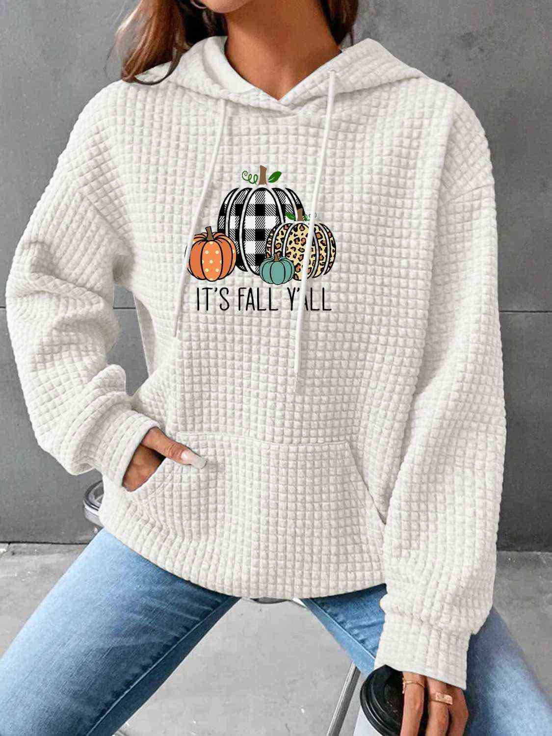 swvws IT'S FALL YALL Full Size Graphic Hoodie