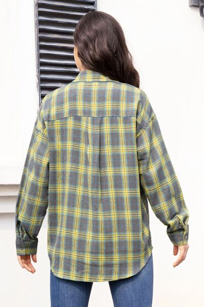 swvws Plaid Button Up Long Sleeve Shirt