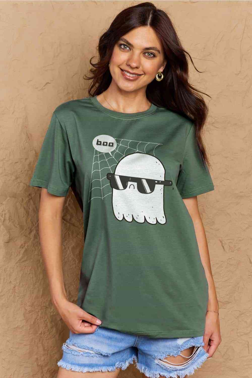 swvws Simply Love Full Size BOO Graphic Cotton T-Shirt