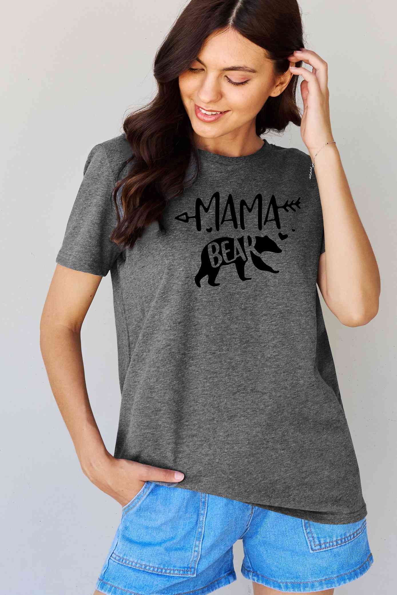 swvws Simply Love Full Size MAMA BEAR Graphic Cotton T-Shirt