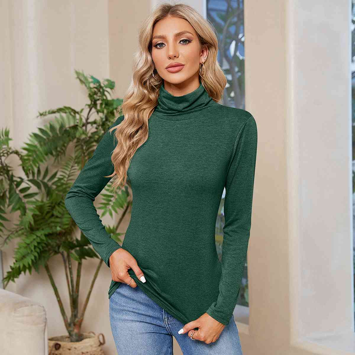 swvws Turtleneck Long Sleeve T-Shirt