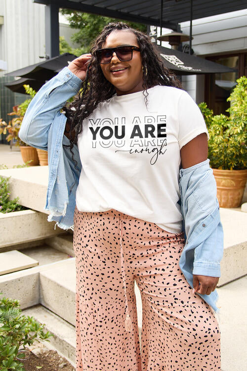 swvws Simply Love Full Size YOU ARE ENOUGH Short Sleeve T-Shirt