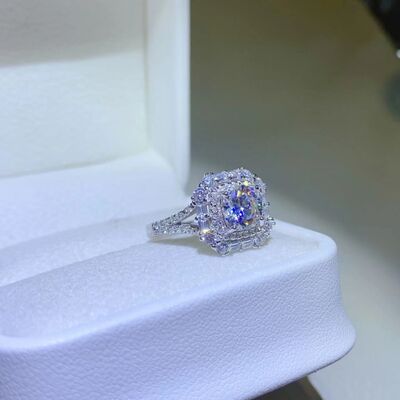 swvws 1 Carat Moissanite 925 Sterling Silver Ring