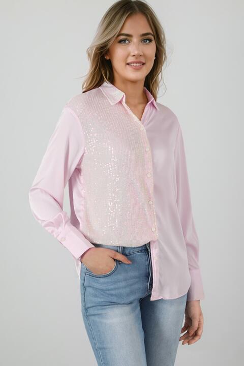 swvws Sequin Long Sleeve Shirt