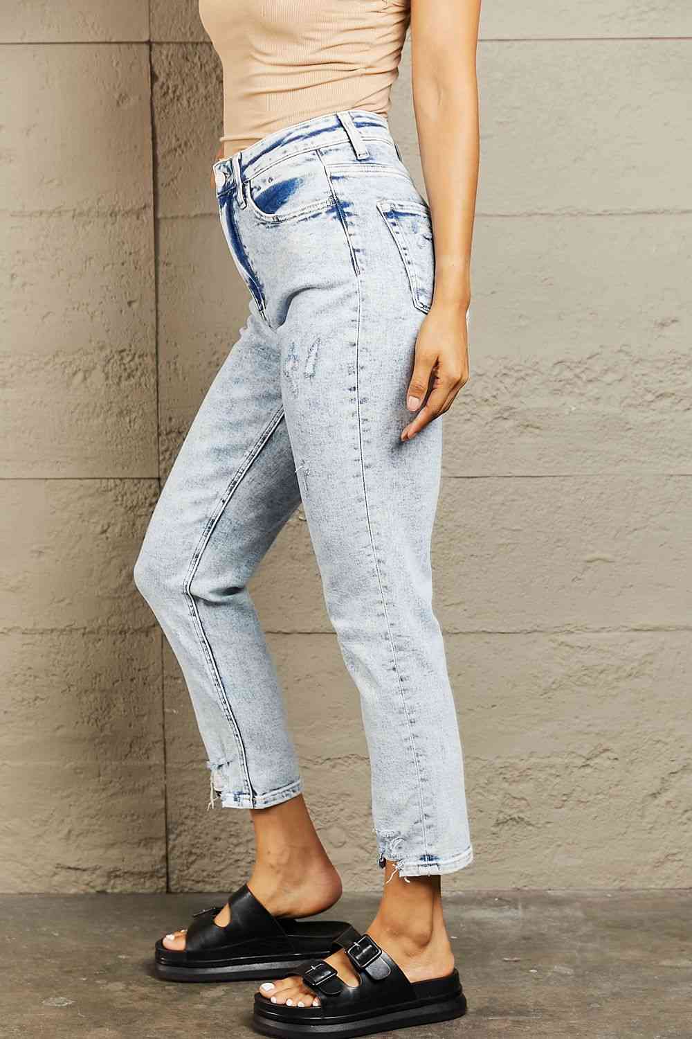 swvws BAYEAS High Waisted Acid Wash Skinny Jeans